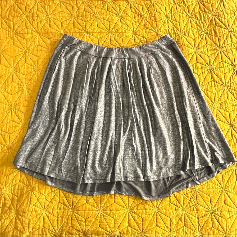 🌿 EILEEN FISHER 100% Organic Linen Pleated Skirt - Size xl (18/20)